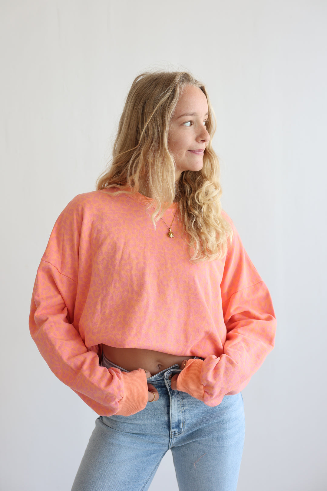 Sweater mit Leoprint