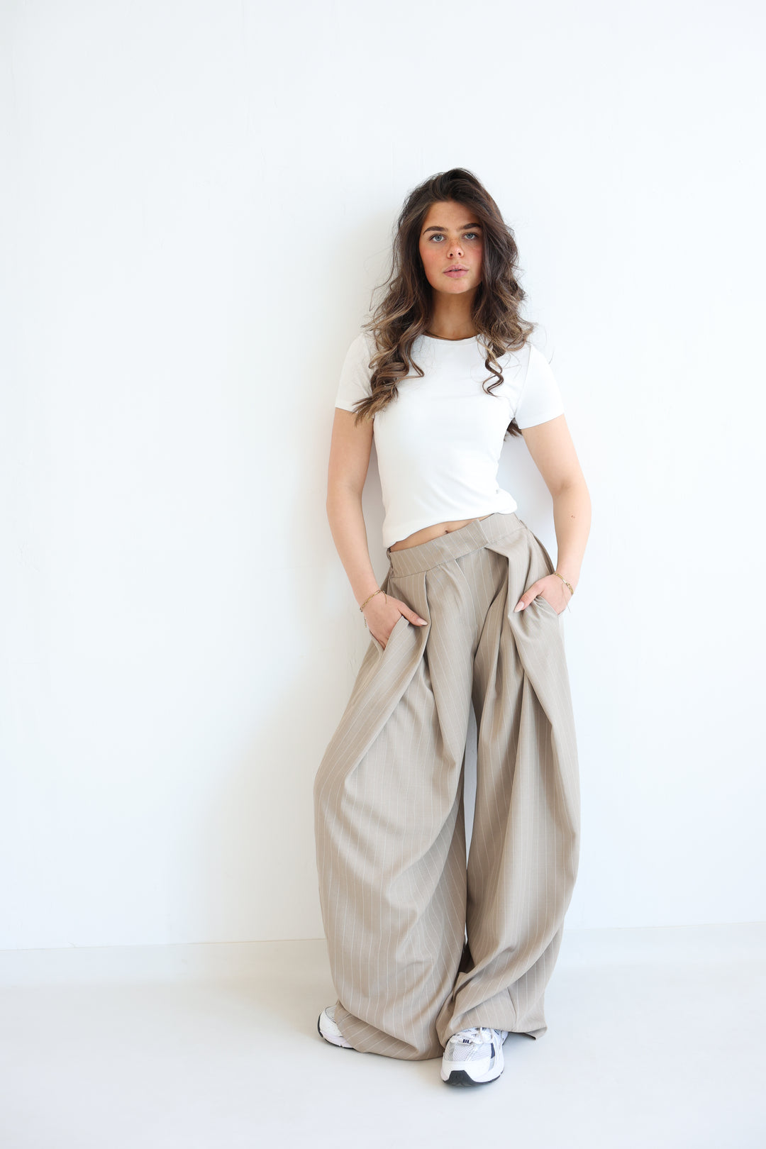 Tailored Wrap Pleat Bundfaltenhose