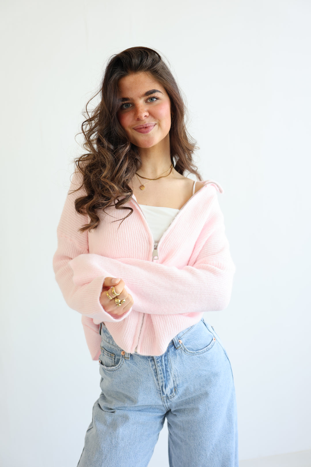 Casual Zipper Cardigan