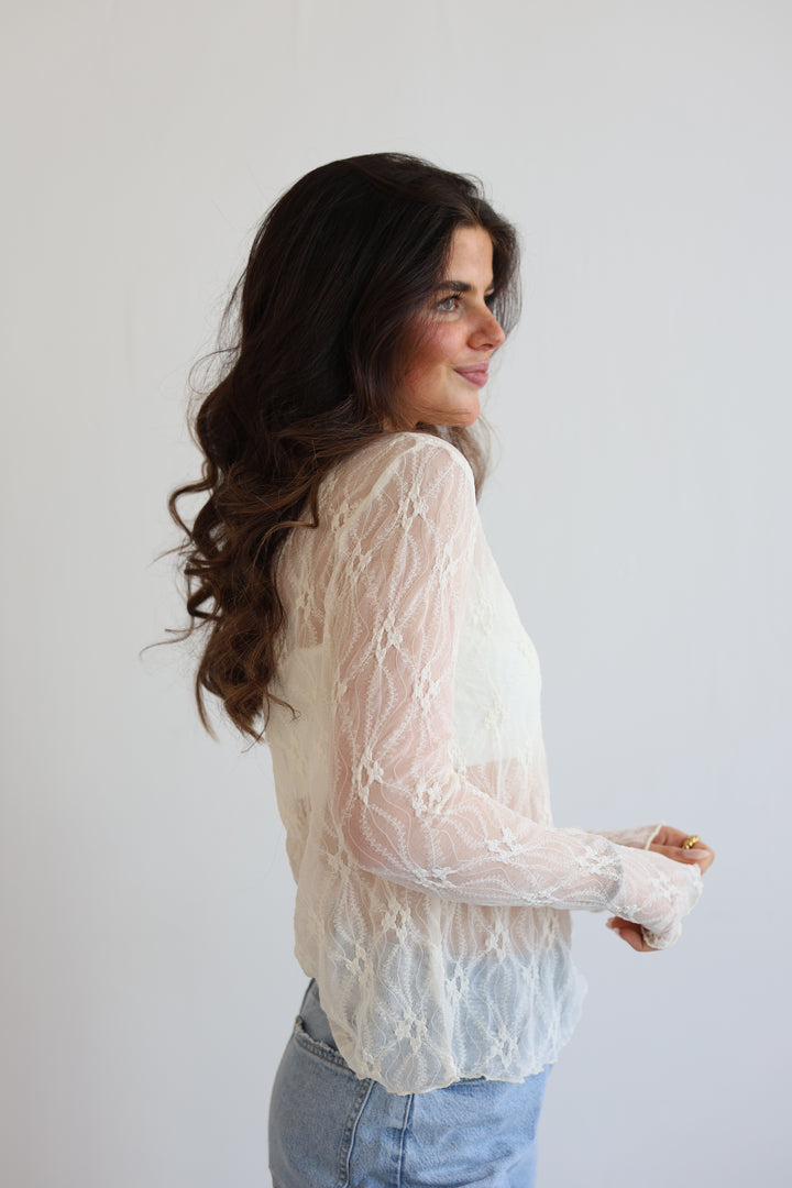 Soft Lace Longtop