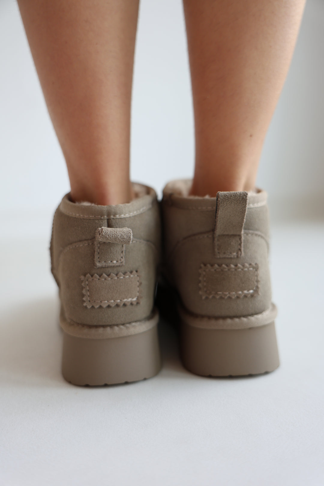 Leather Mini Plateau Boots