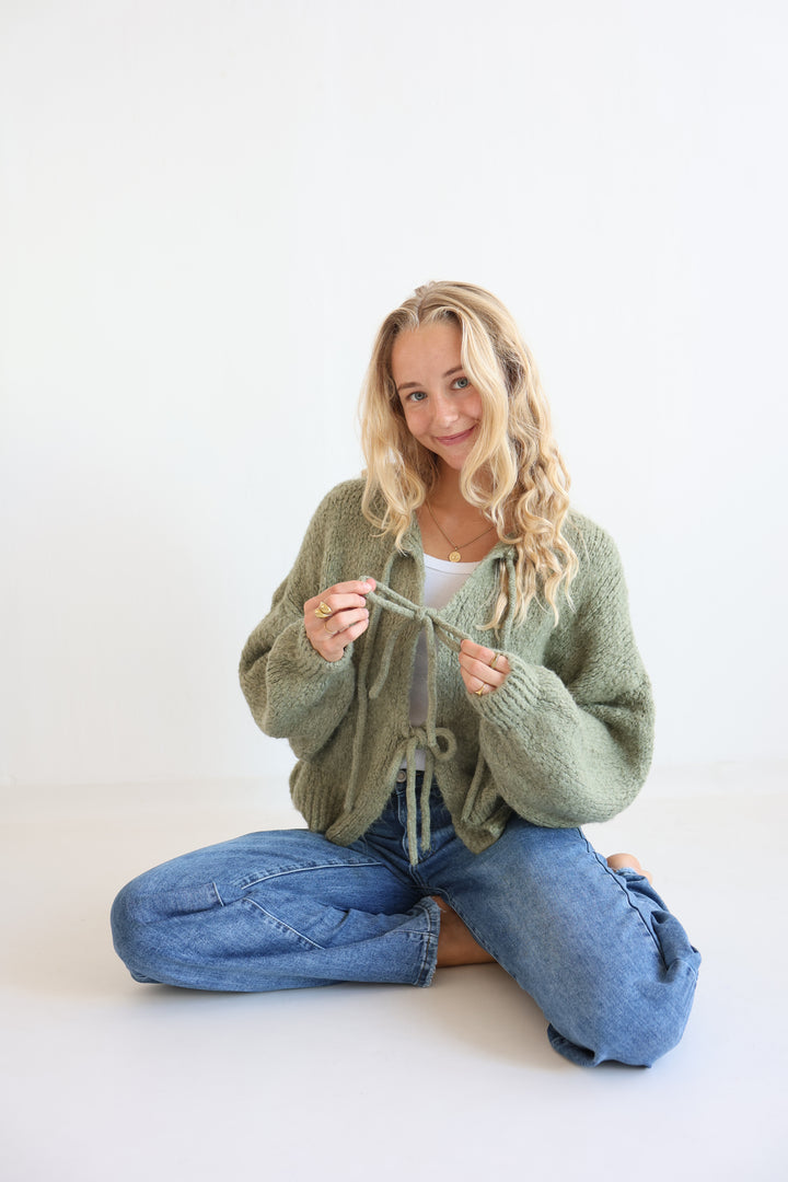 Langarm Cardigan mit Schleifen Lilly