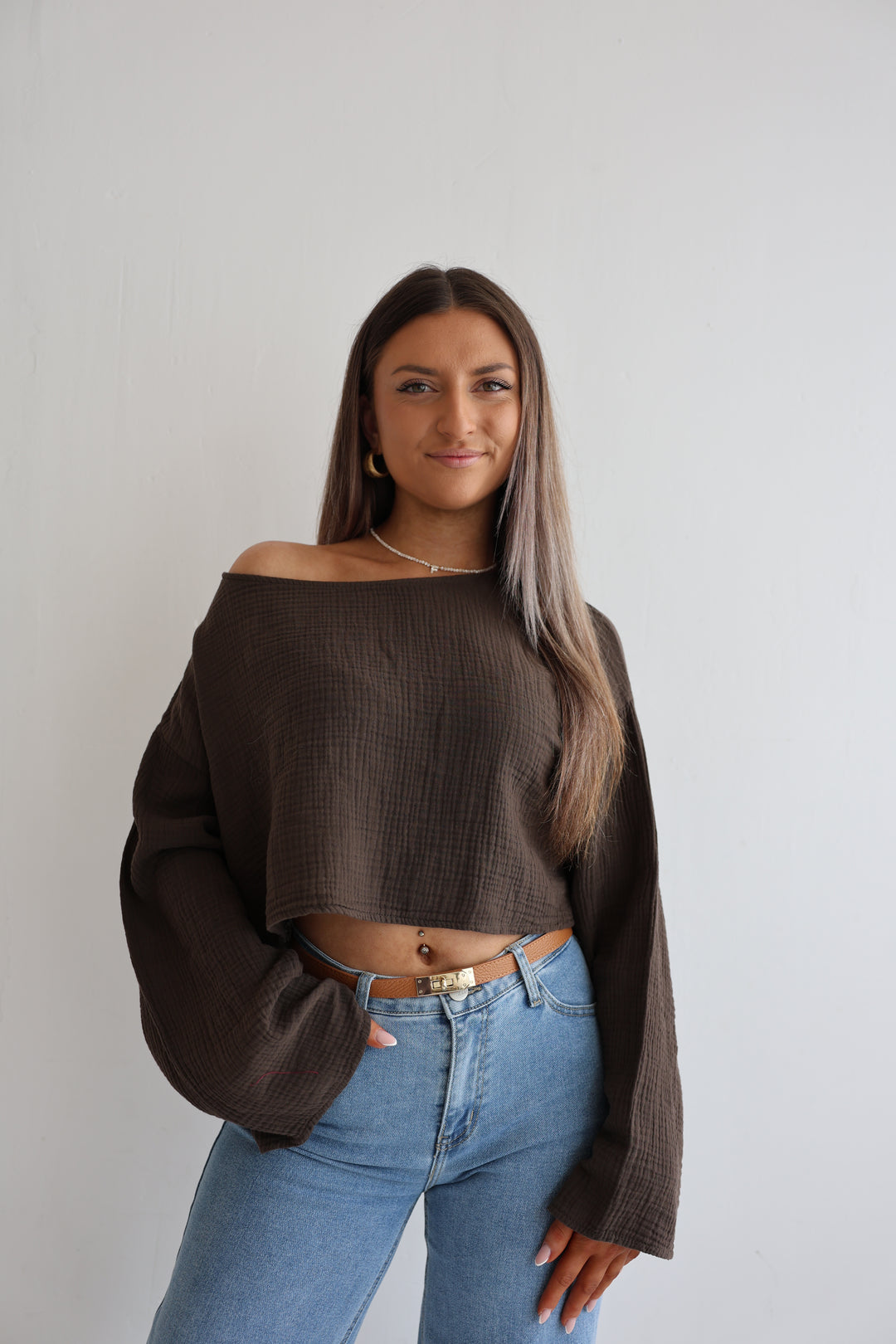 Off-Shoulder Musselinshirt Liz