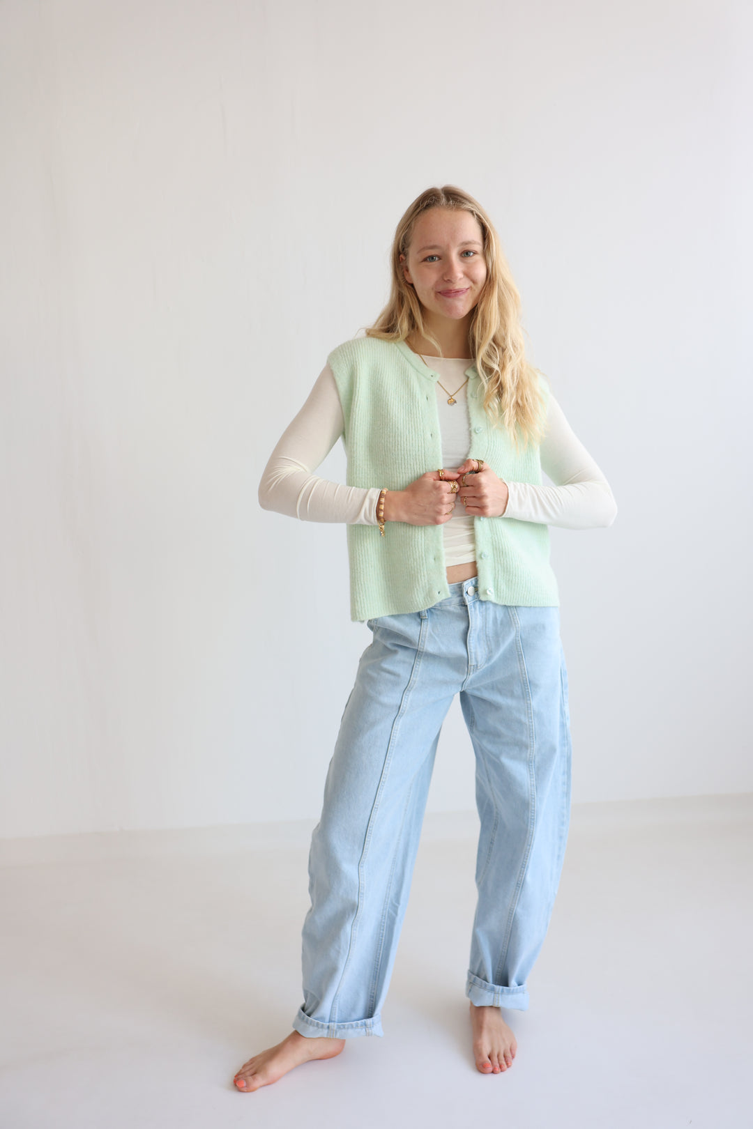 Einfarbige Weste Jolina