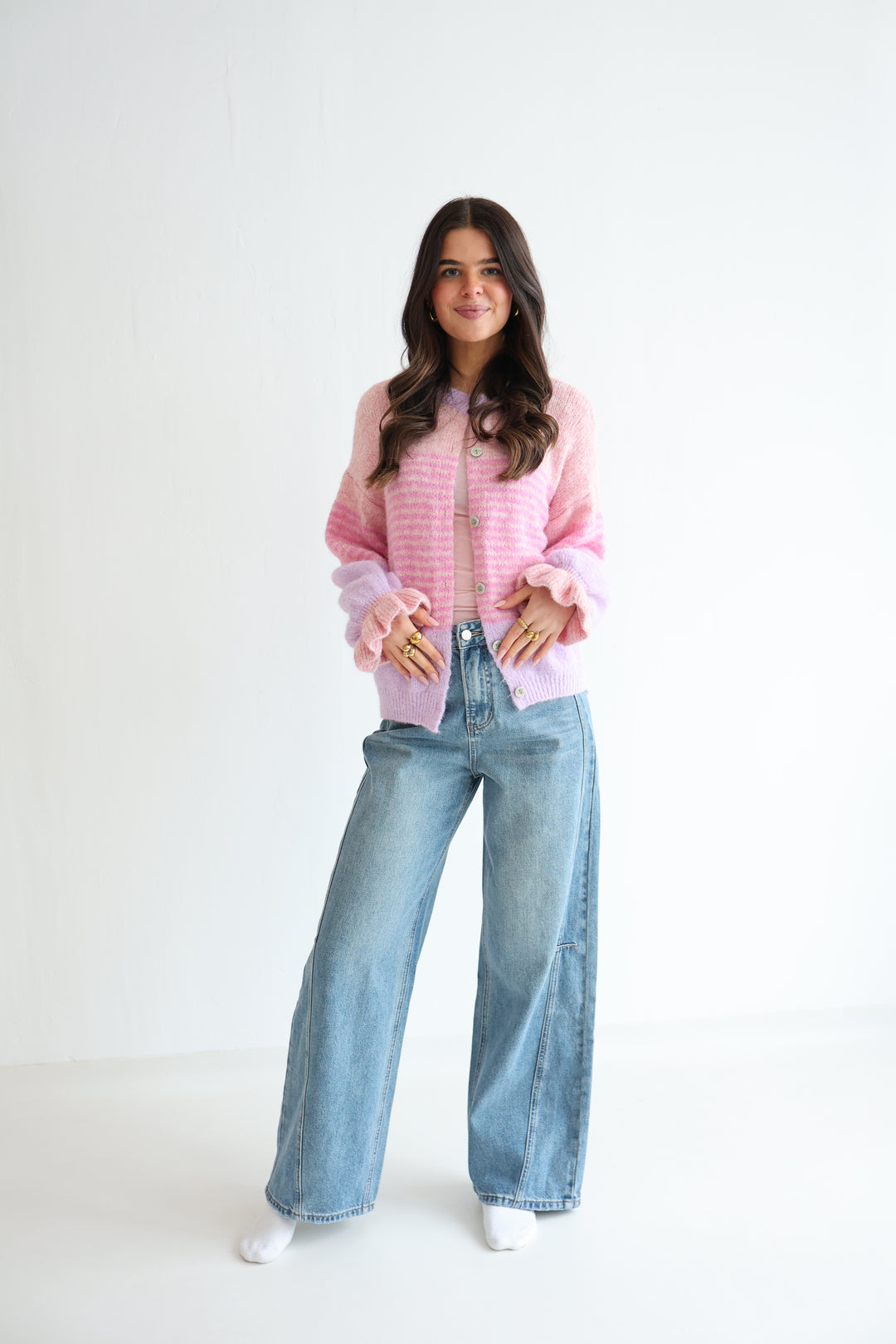 Candy Stripe Knit Cardigan