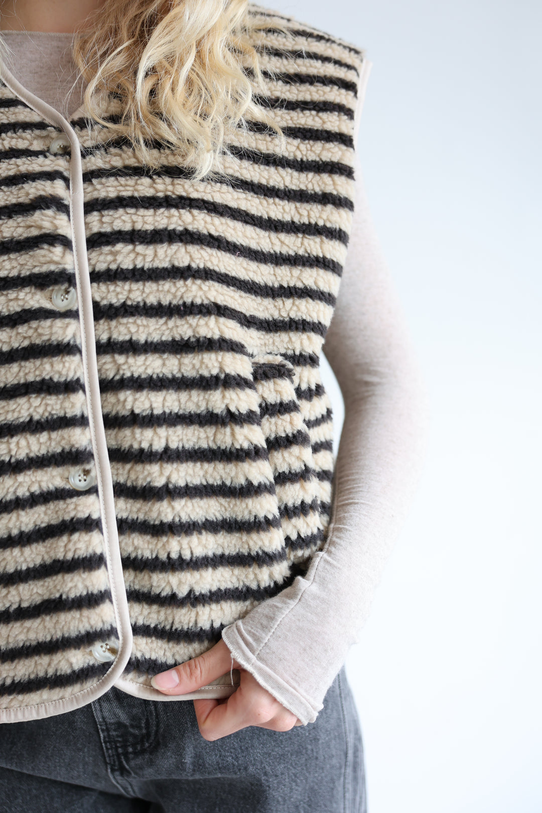 Striped Teddy Vest