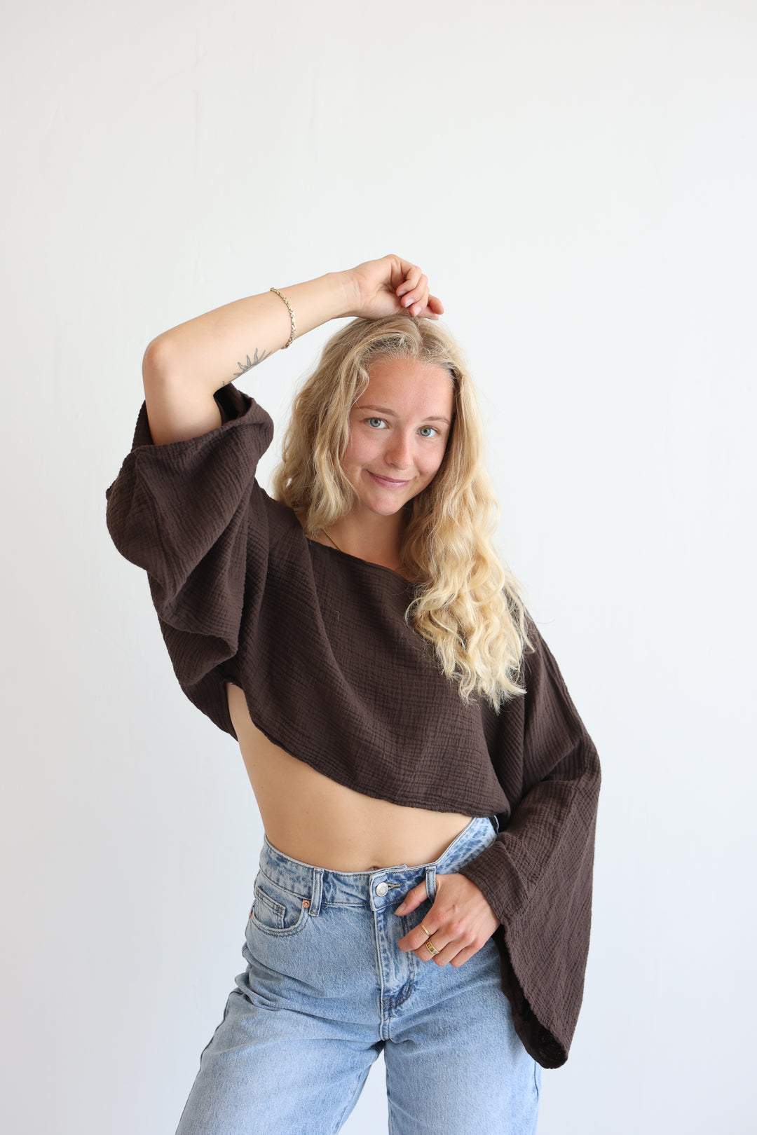 Off-Shoulder Musselinshirt Liz