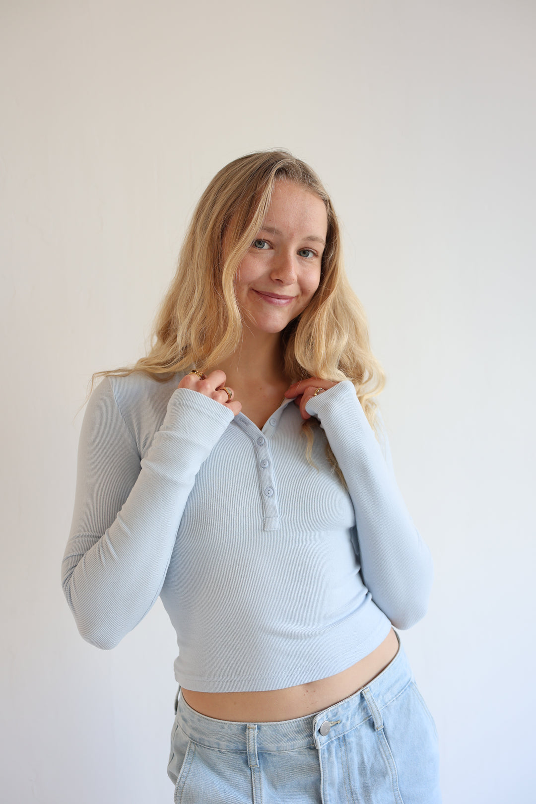 Longsleeve mit Knopfleiste Bella