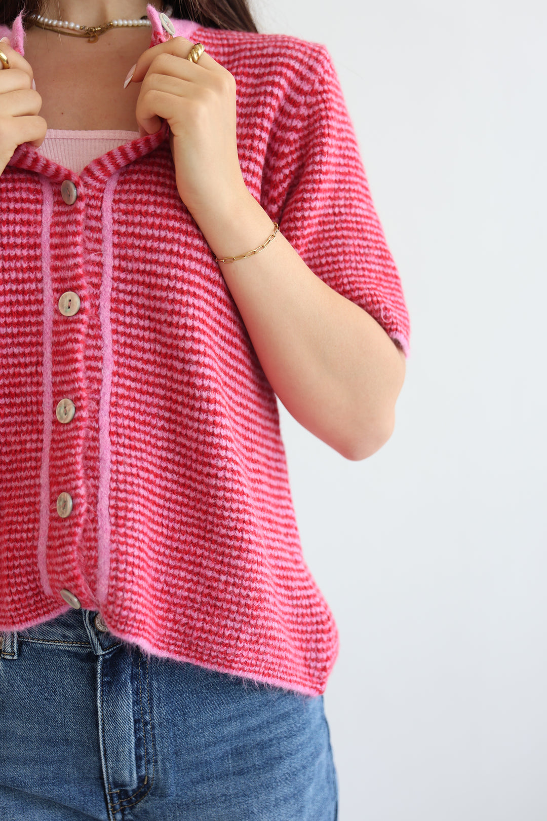 Little French Stripe Cardigan