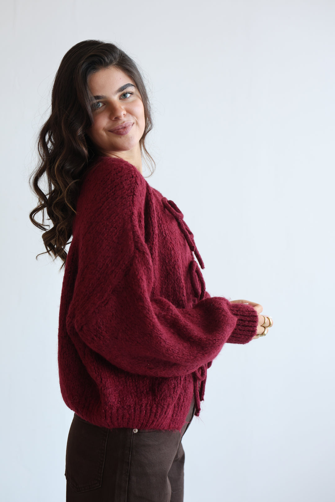 Langarm Cardigan mit Schleifen Lilly