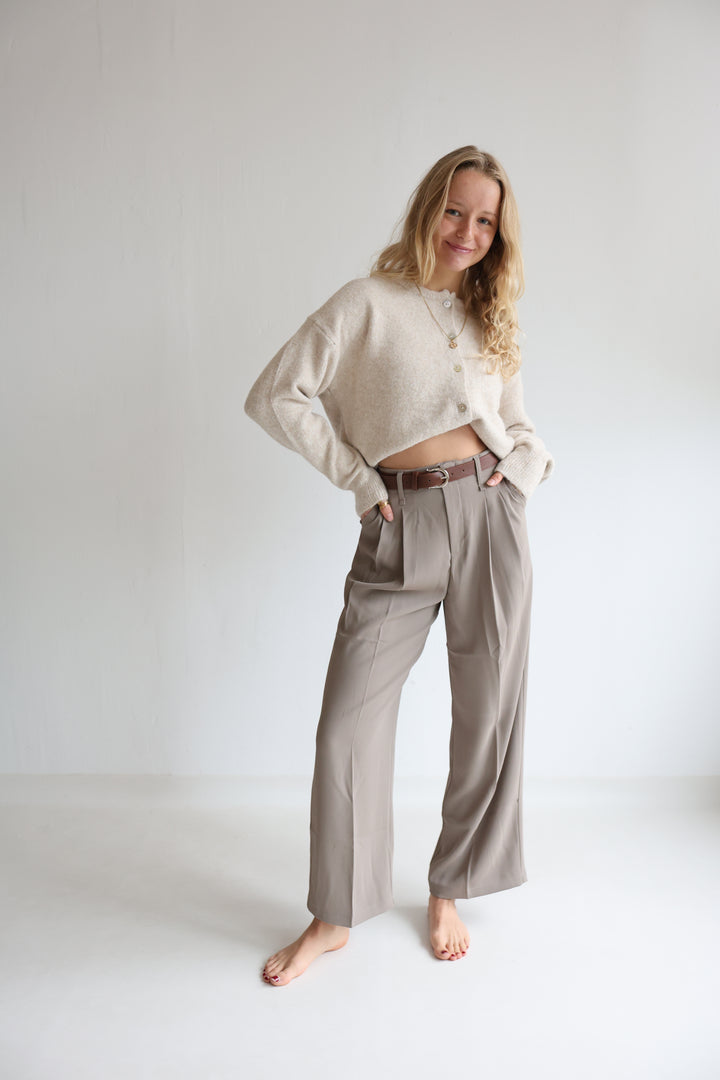 Bundfaltenhose mit Gürtel Anna