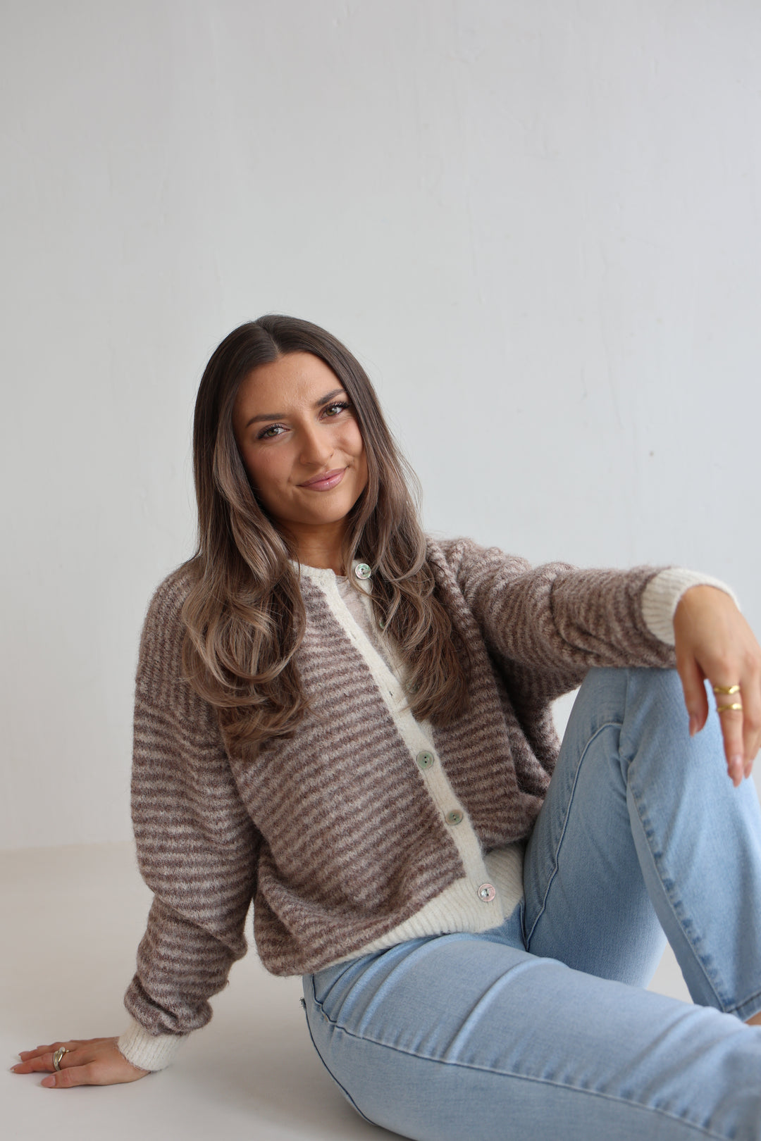 Gestreifter Cardigan Moodline Knit