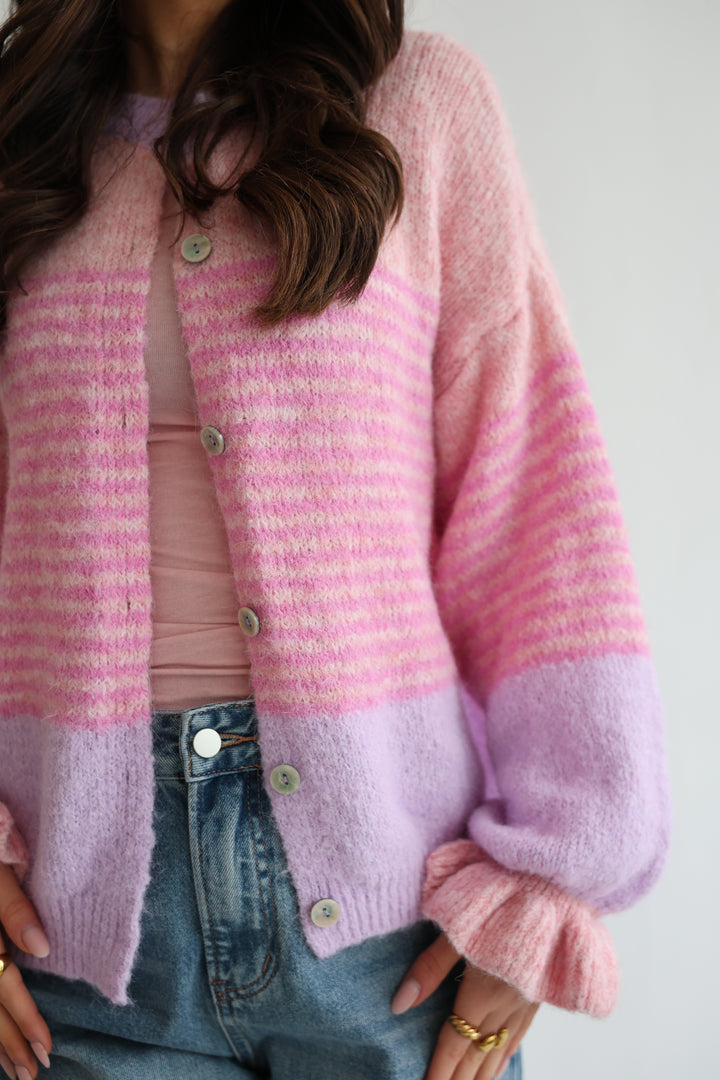 Candy Stripe Knit Cardigan