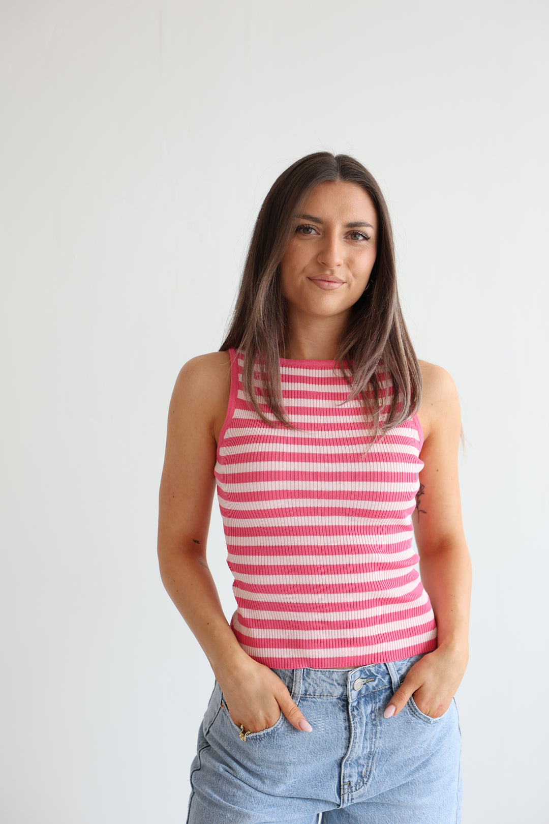 Candy Stripe Rip Top