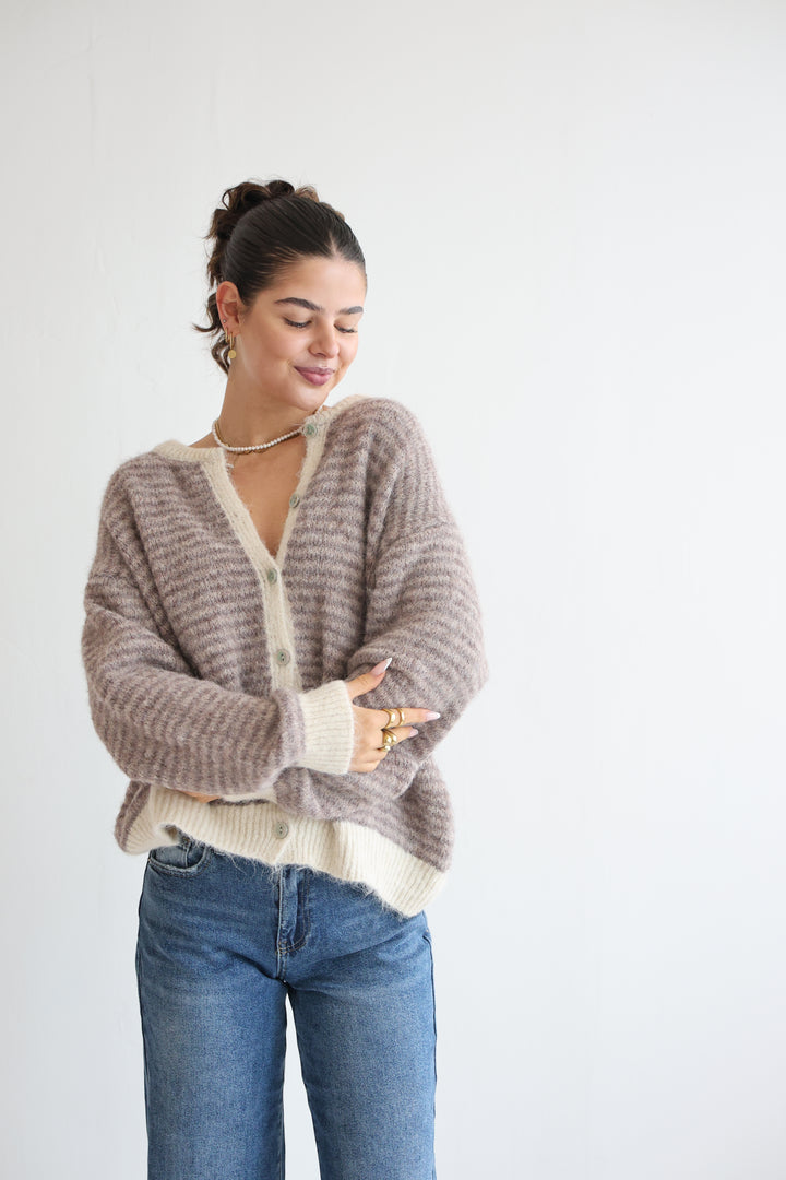 Gestreifter Cardigan Moodline Knit