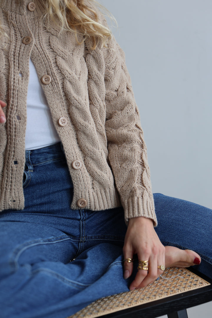 Luna Cable Knit Cardigan