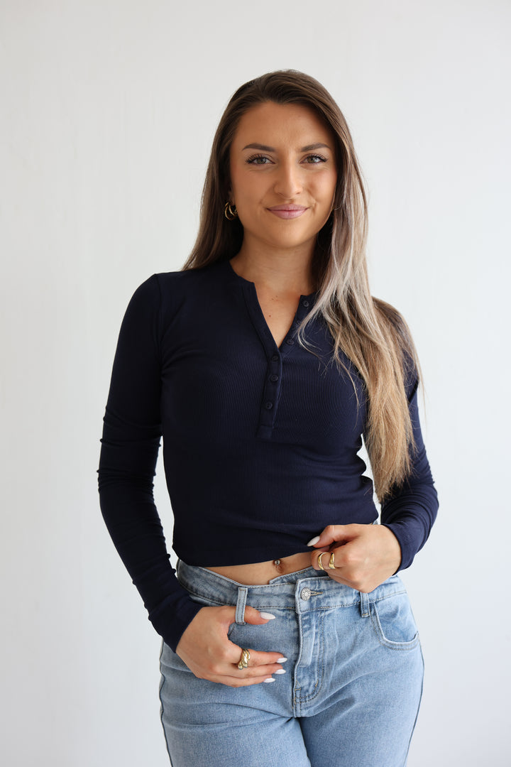 Longsleeve mit Knopfleiste Bella