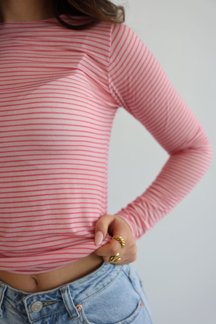 Striped Longsleeve mit Cashmere