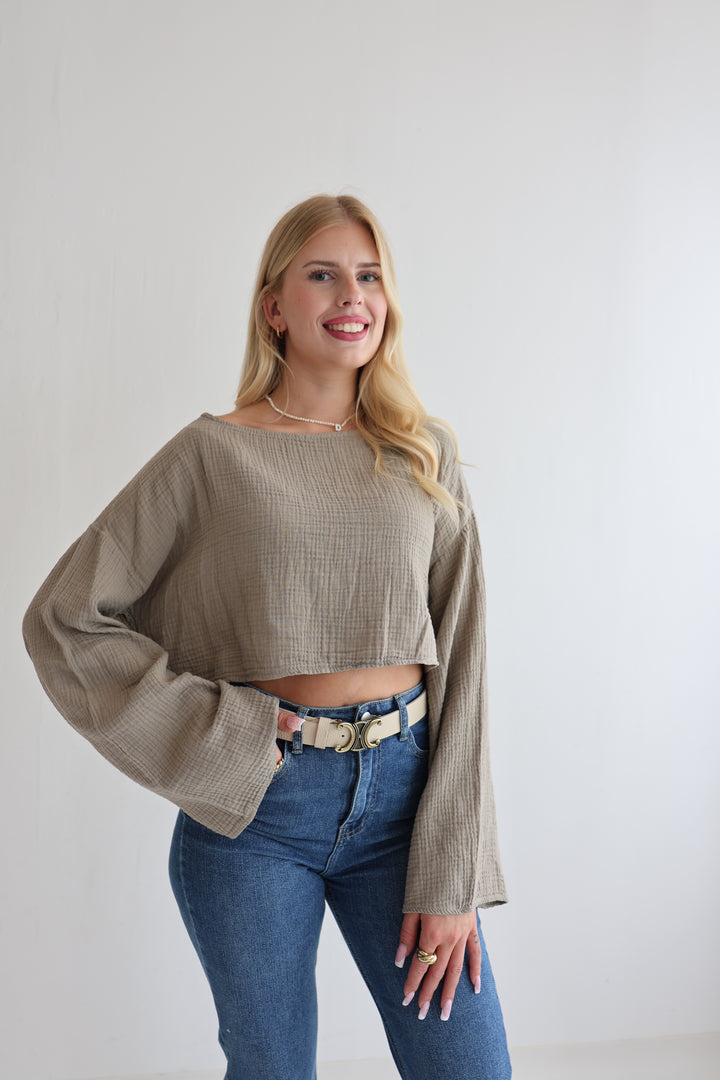 Off-Shoulder Musselinshirt Liz