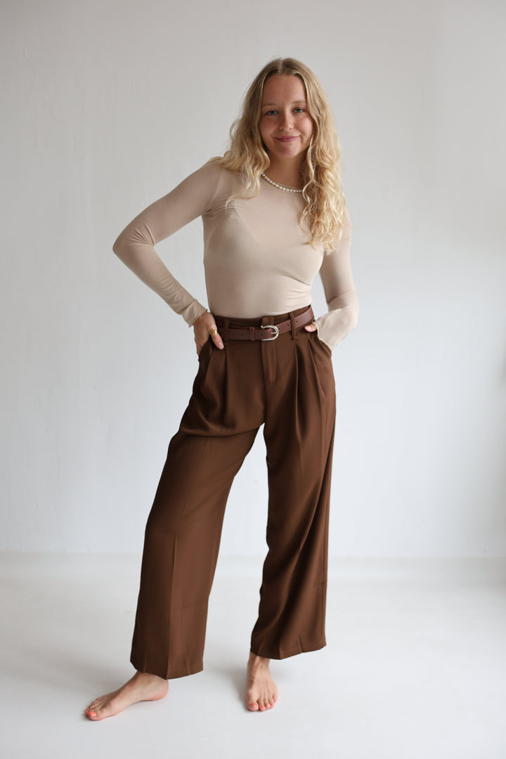 Bundfaltenhose mit Gürtel Anna