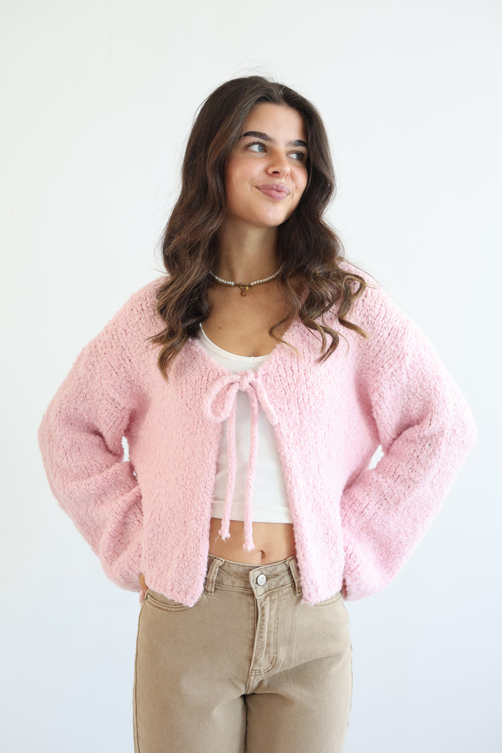 Cardigan Fluffy Tie