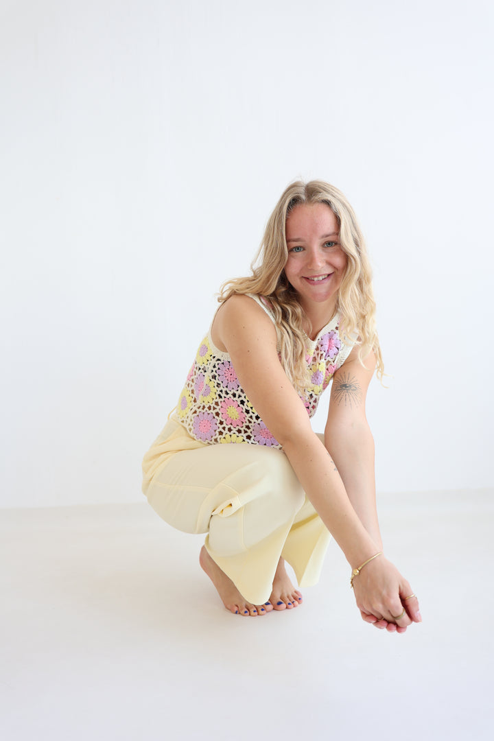 Boho Crochet Flower Top