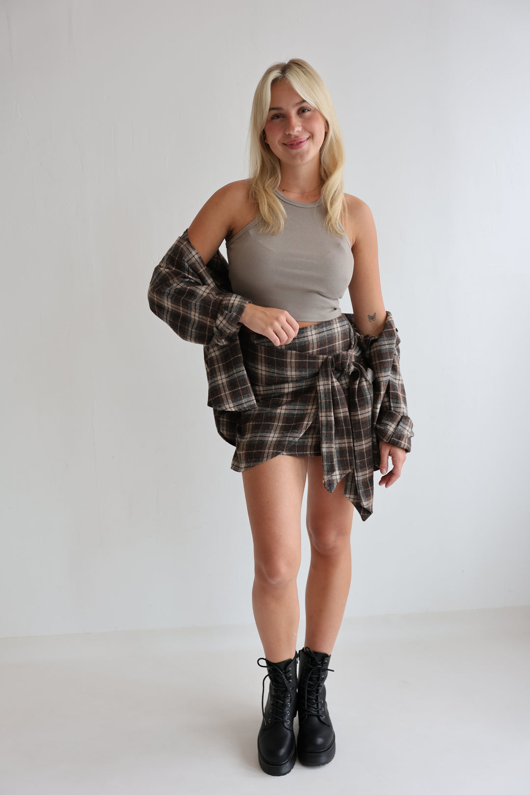 Kariertes Hemd Copper