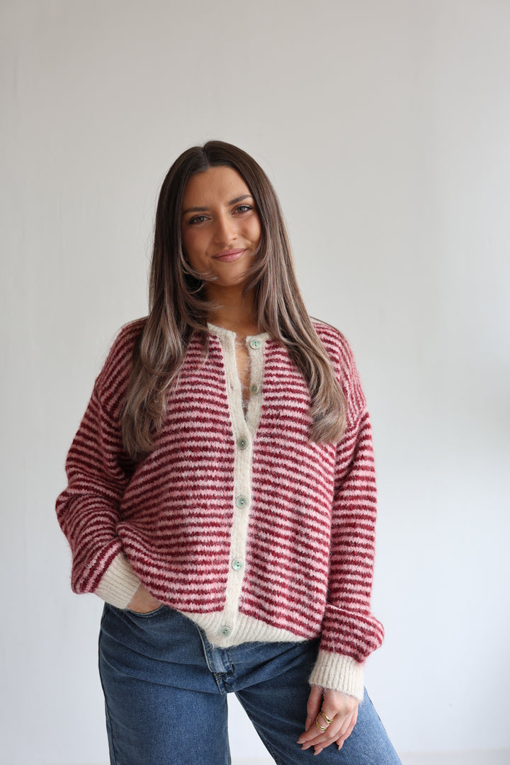 Gestreifter Cardigan Moodline Knit