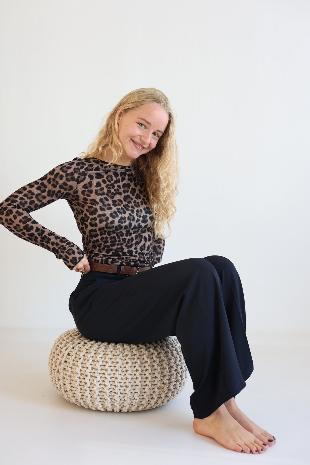 Bundfaltenhose mit Gürtel Anna