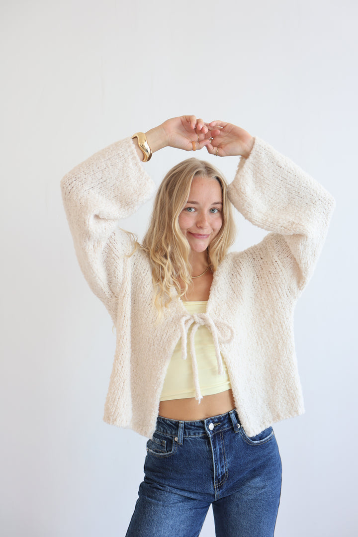 Cardigan Fluffy Tie