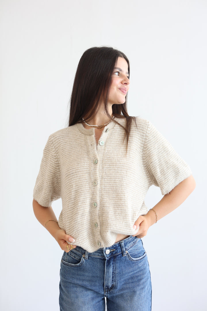 Little French Stripe Cardigan