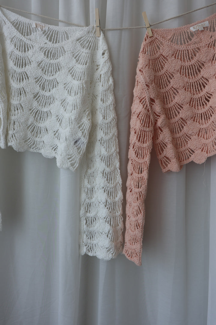 Leichter Cropped Pullover Shell Crochet