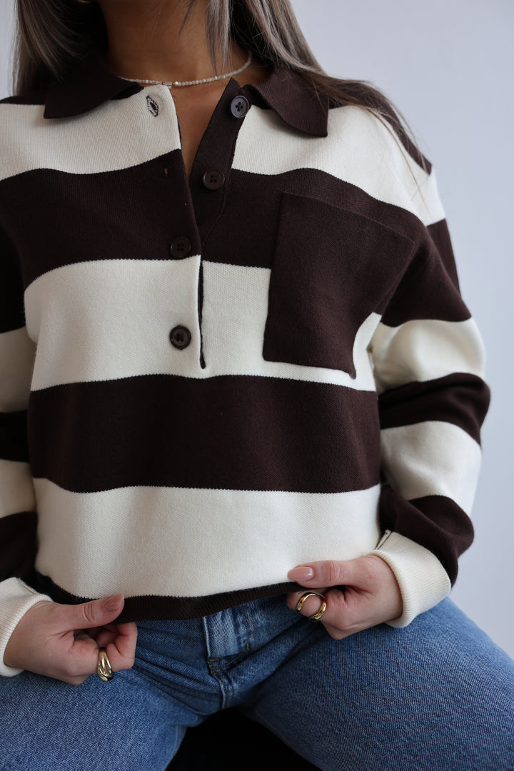 Polo Longsleeve Bold Stripes