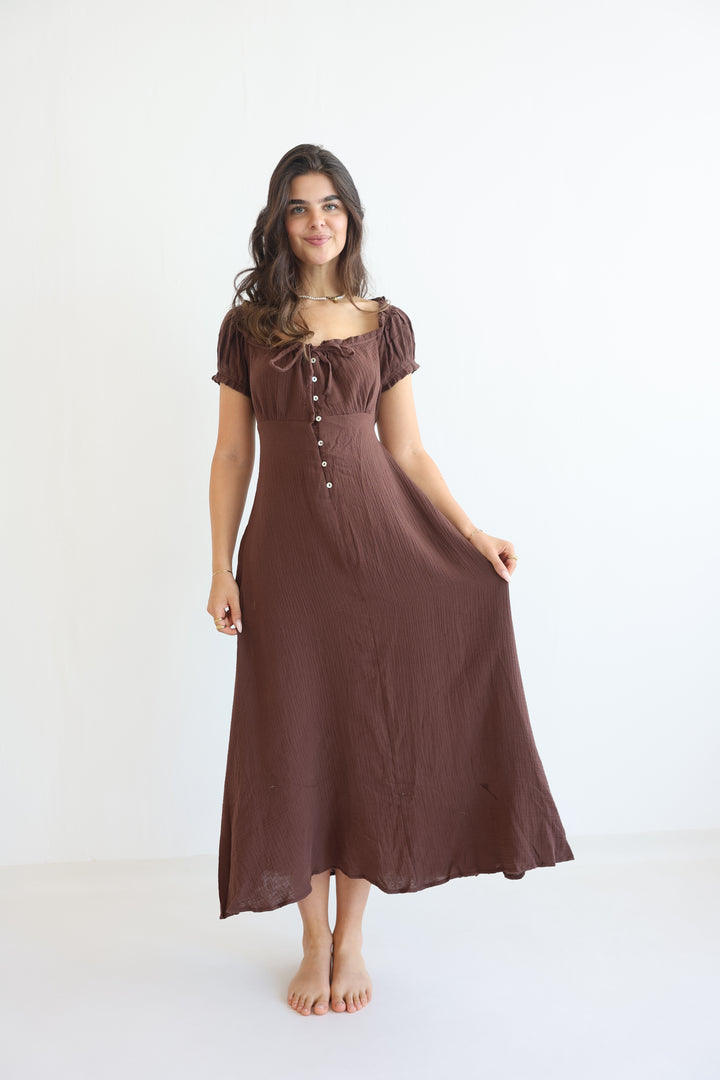 Taffy Pastel Ruffle Midi Dress