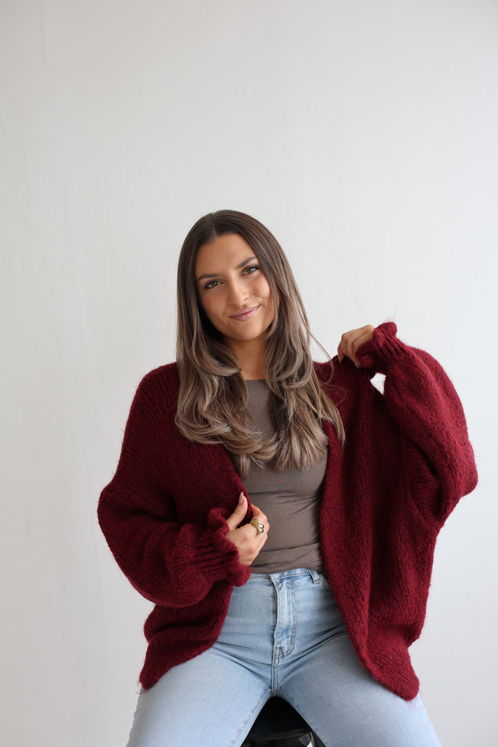 Offener Cardigan mit Rüschenärmeln Clara