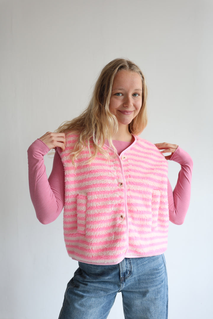 Striped Teddy Vest