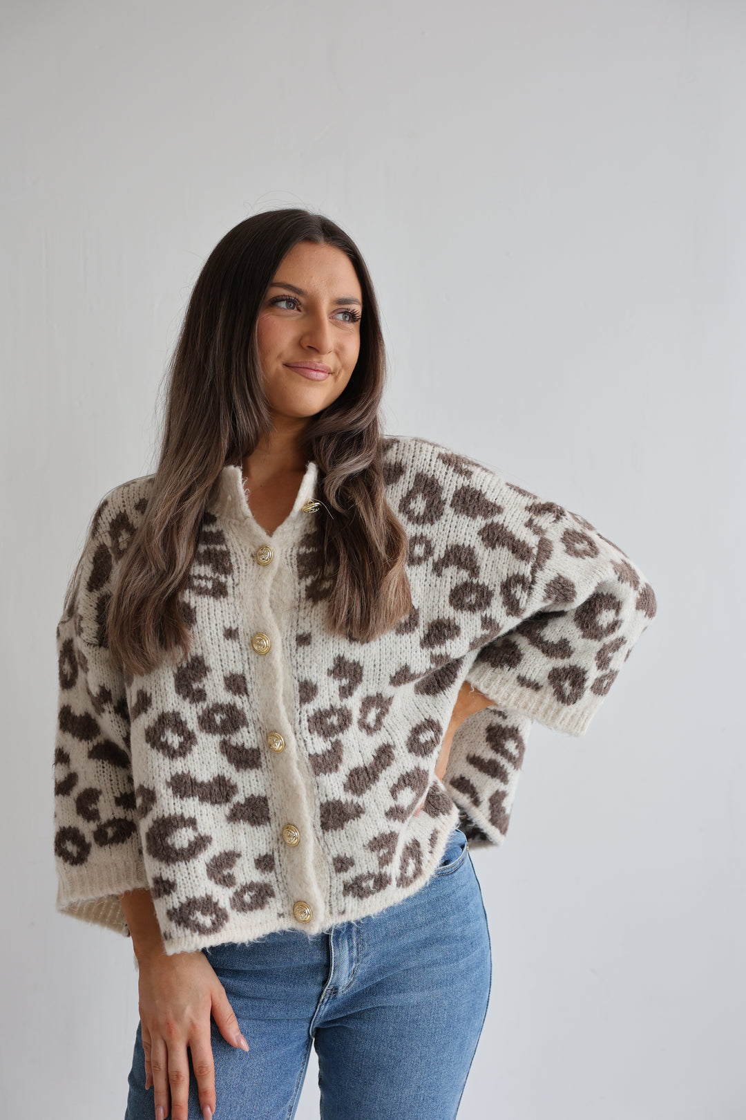 Leopard Glam Oversize Cardigan