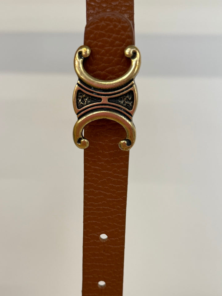 LEDERGÜRTEL CELINA SCHMAL COGNAC(B-WARE)