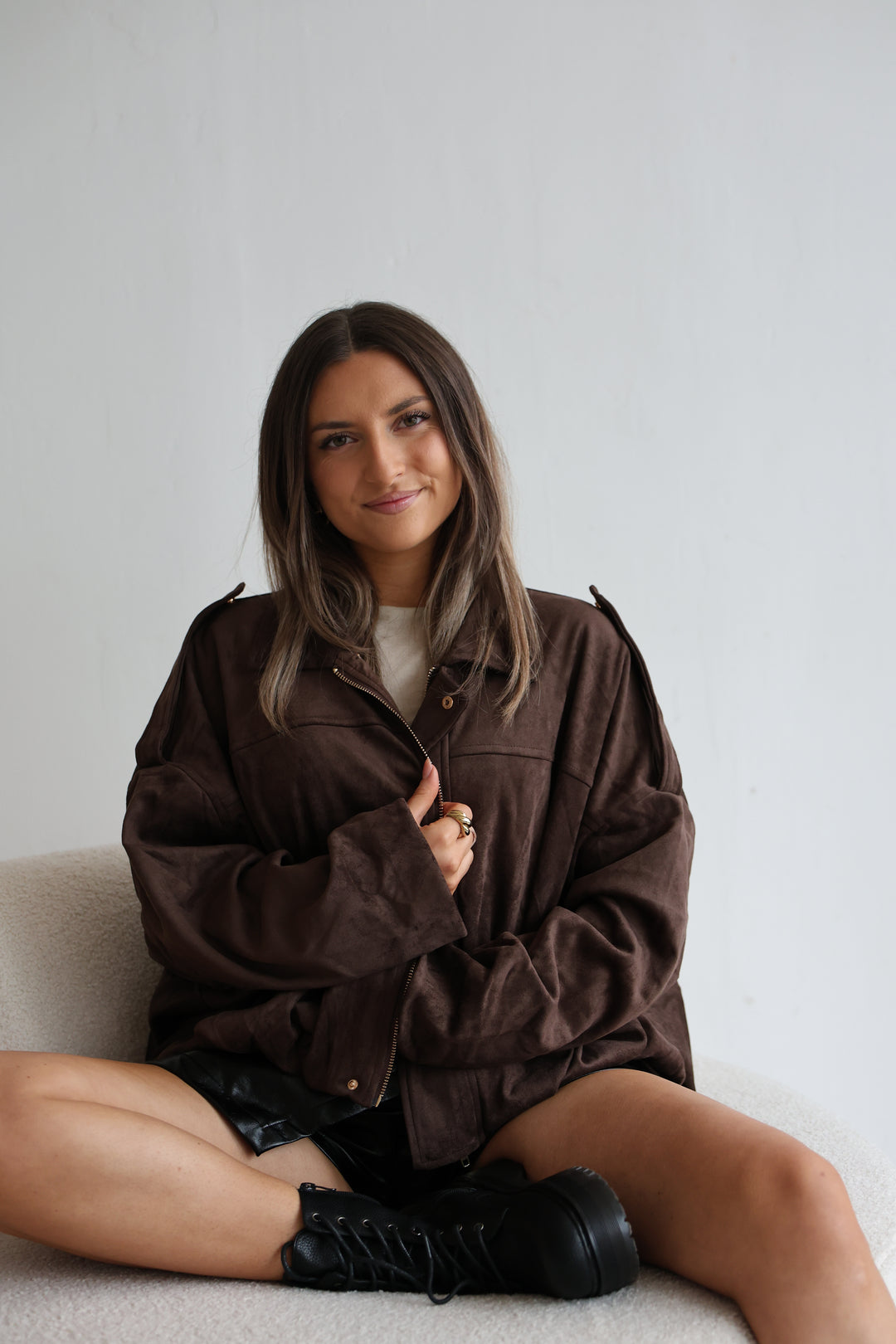 Heritage Suede Bomber Jacket