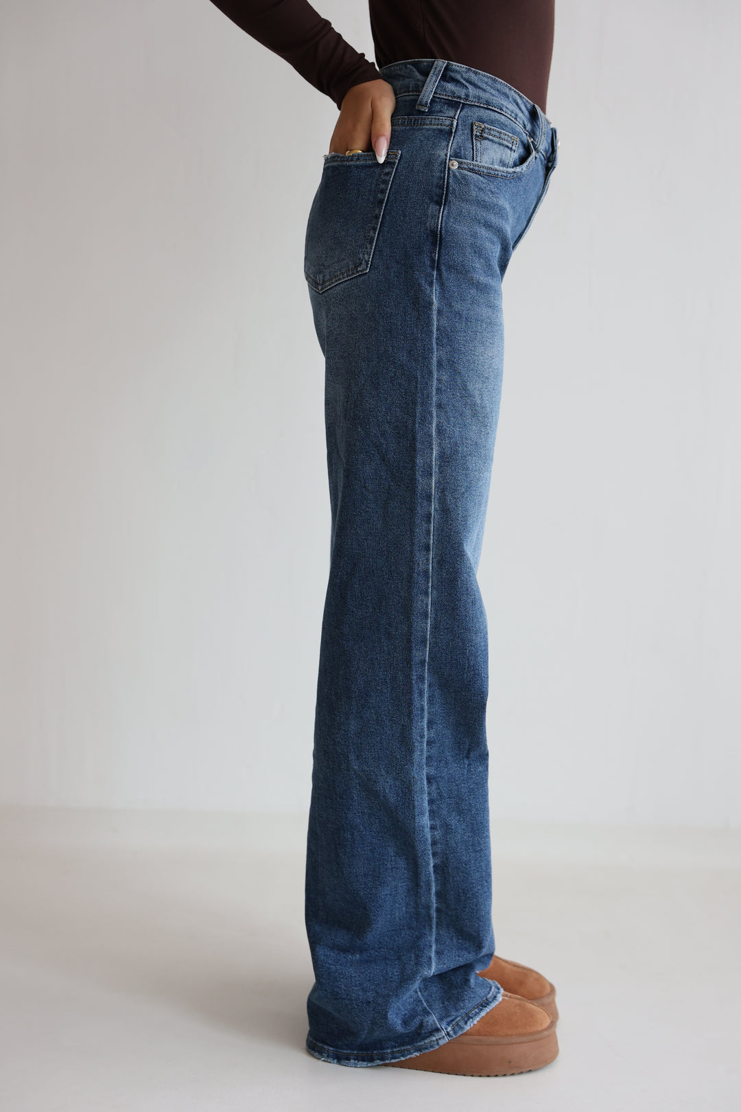 Endless Blue Extra Long Wide Leg Jeans