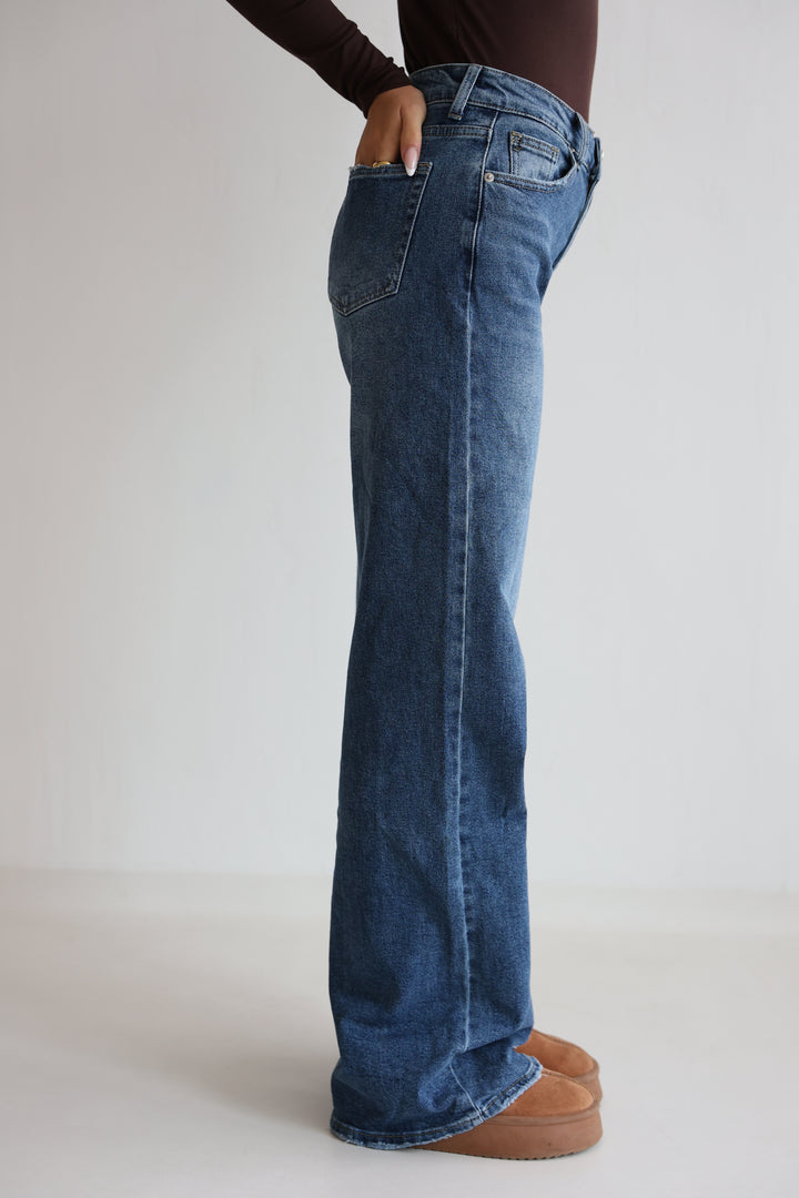 Endless Blue Extra Long Wide Leg Jeans