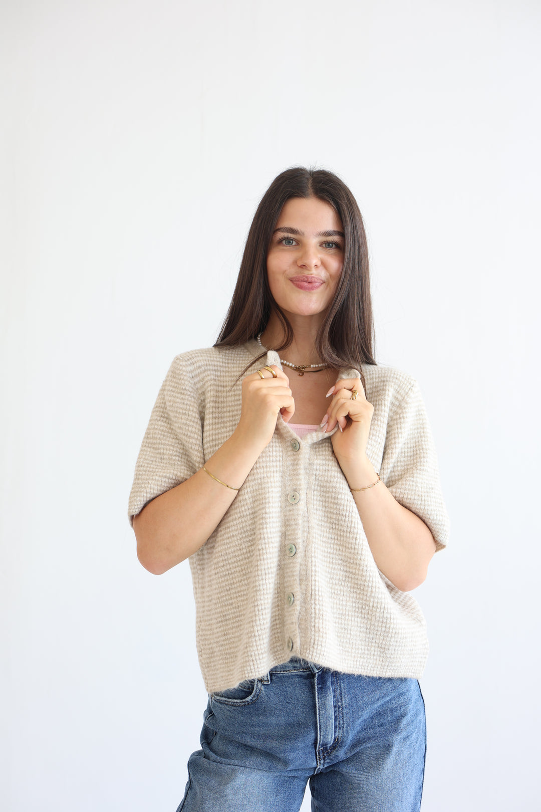 Little French Stripe Cardigan