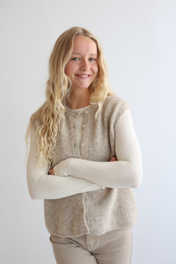 Einfarbige Weste Jolina