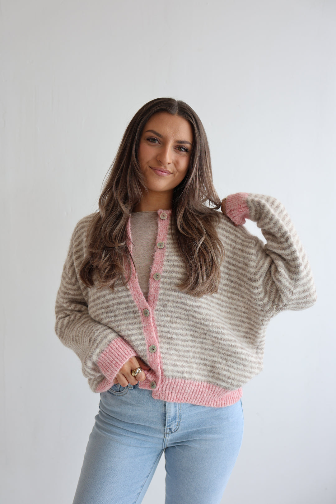 Gestreifter Cardigan Moodline Knit