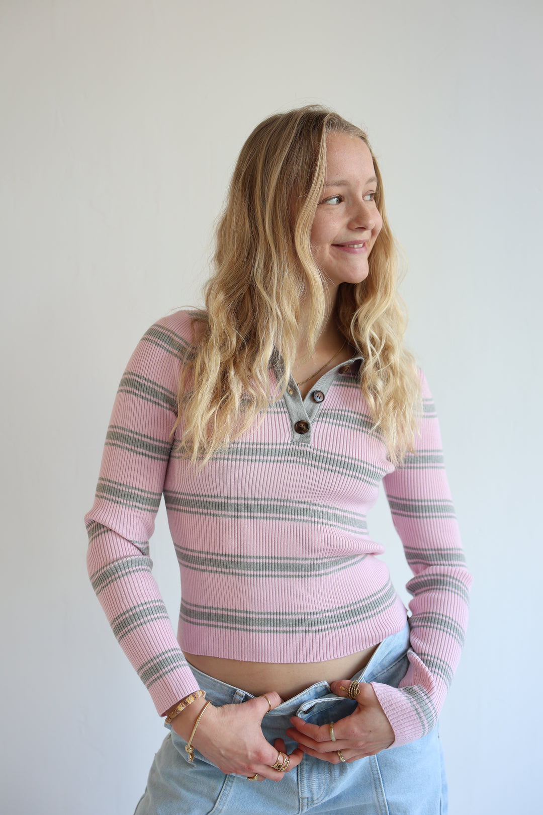 Ripped Polo Longsleeve Nele