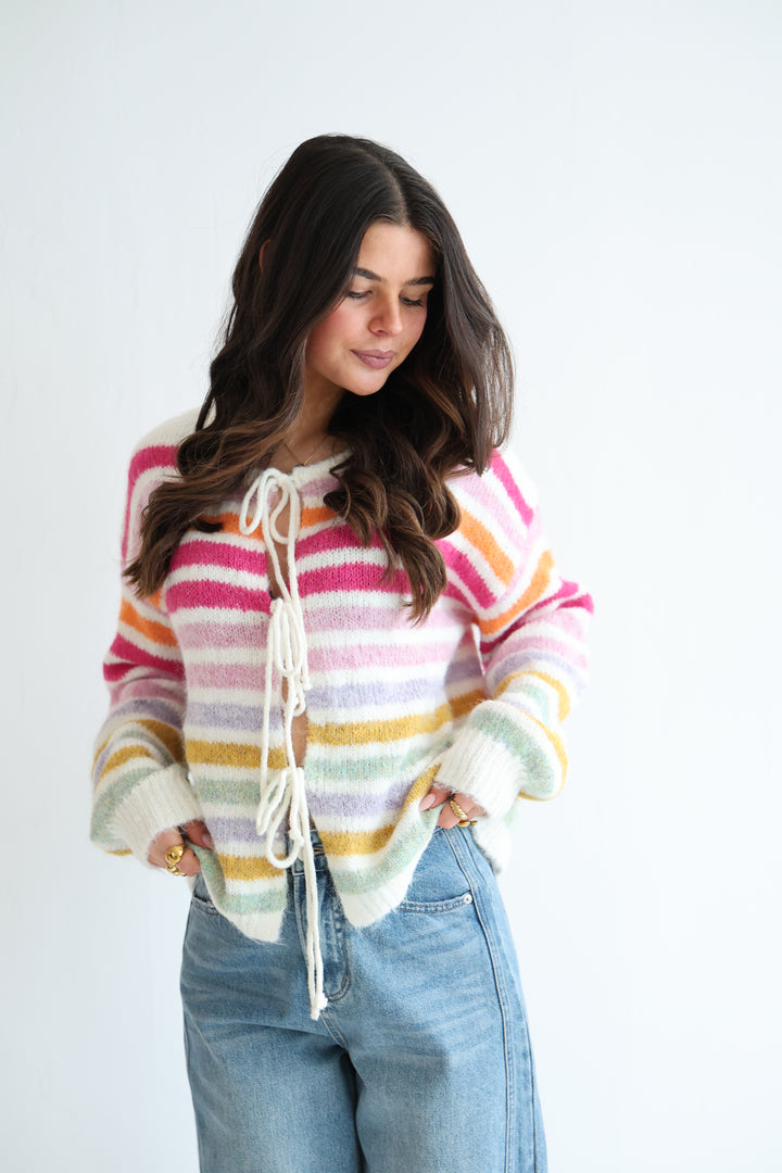 Rainbow Stripe Cardigan