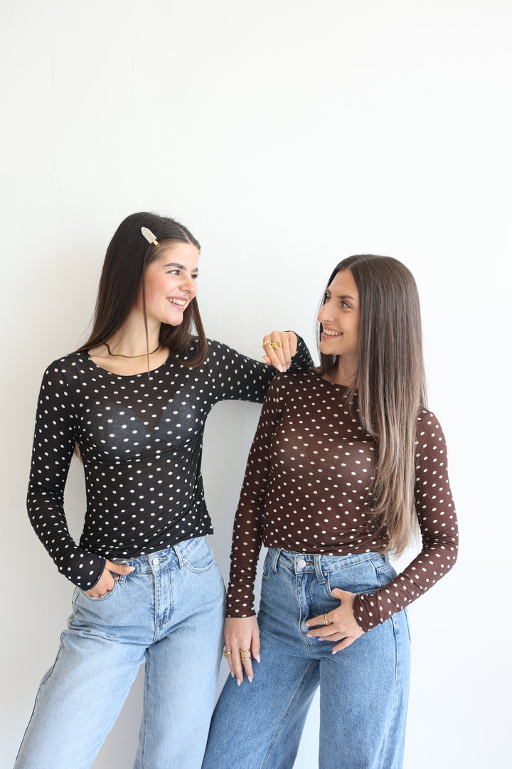 Polka Dots Cashmere Longsleeve