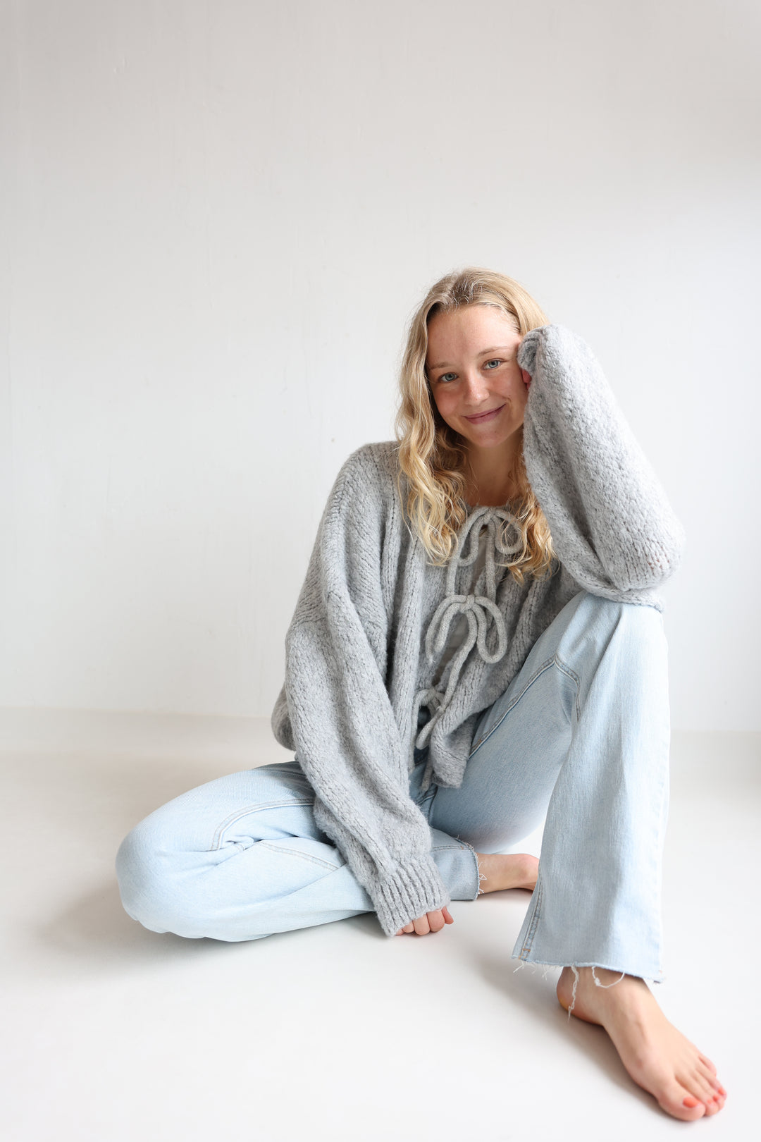 Langarm Cardigan mit Schleifen Lilly