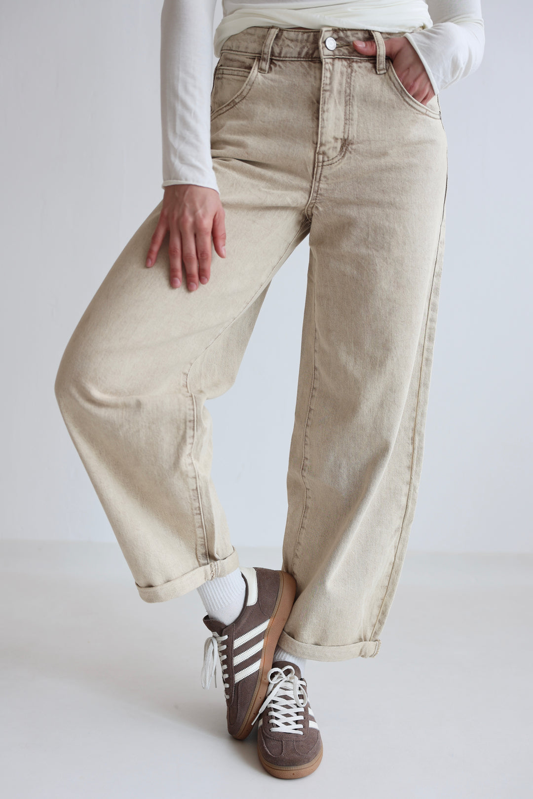 Barrel Fit Cocoa Shades Jeans