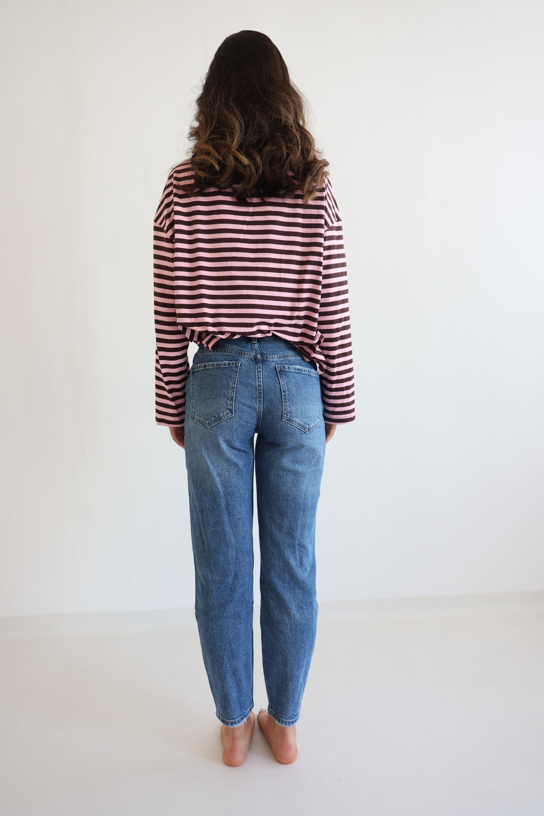 Deep Blue Mom Jeans